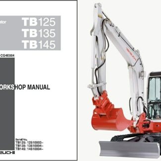 Takeuchi Tb125 Tb135 Tb145 Compact Excavator Workshop Service Manual