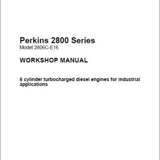 Perkins 2800 Series 2806C – E16 Workshop manual