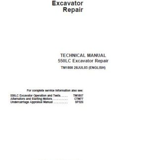 John Deere 550LC Excavator Technical Repair Manual