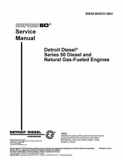 Detroit engine repair manuals