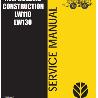 New Holland LW110 & LW130 Wheel Loader Service Manual