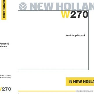 New Holland W270 Wheel Loader Workshop Manual