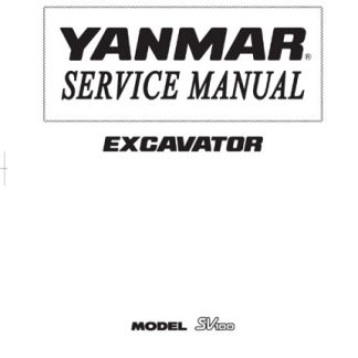 Yanmar SV100 Excavator Service Manual