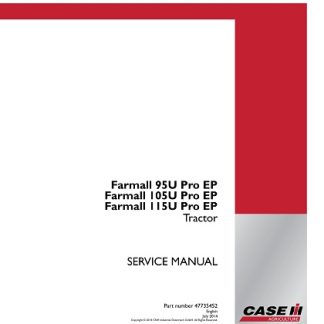 Case Ih Farmall 95U, 105U, 115U Pro EP Tractor Service Manual