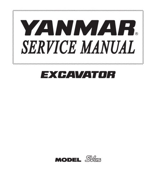 Yanmar SV05 Excavator Service Manual