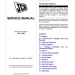 JCB 1CX, 1CXT Backhoe Loader Service Manual