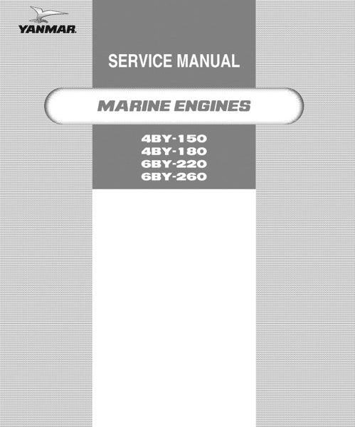 Yanmar Marine Engine 4BY-150, 4BY-180, 6BY-220, 6BY-260 Service Manual