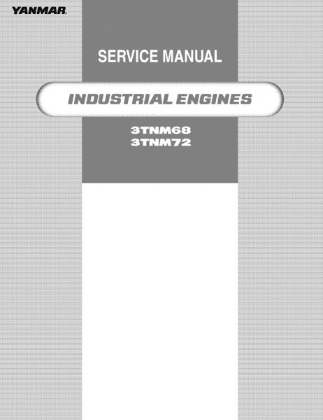 Yanmar 3TNM68, 3TNM72 Industrial Engine Service Manual