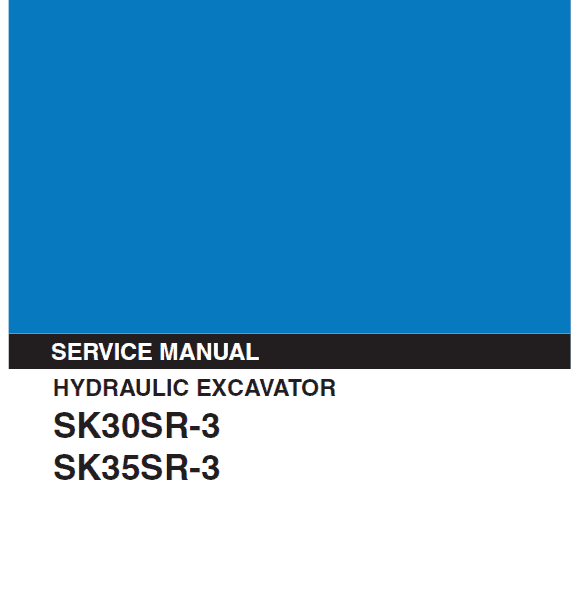 Kobelco SK30SR-3 and SK35SR-3 Excavator Service Manual