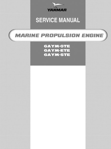 Yanmar Marine Engine 6AYM-GTE, 6AYM-ETE, 6AYM-STE Service Manual