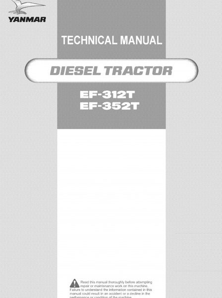 Yanmar EF-312T, EF-352T Diesel Tractor Service Manual