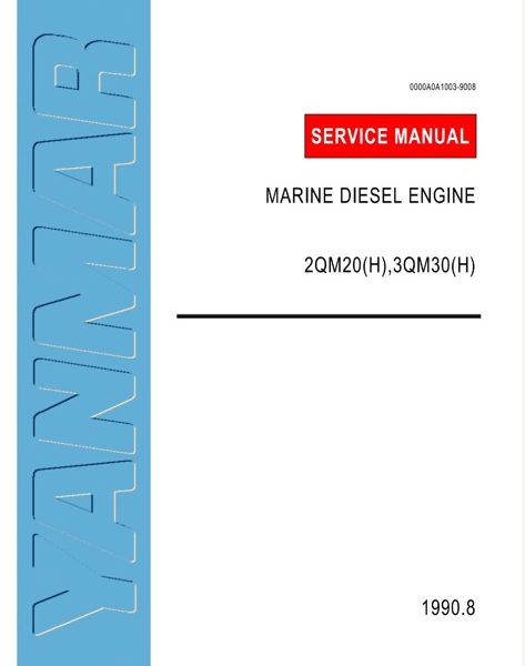 Yanmar Marine Diesel Engine 2QM20H, 3QM30H Service Manual