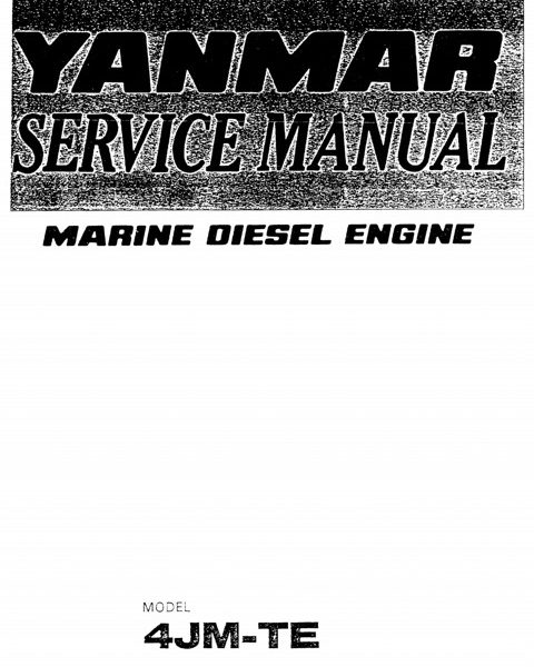 Yanmar Marine Diesel 4JM-TE Service Manual