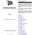 JCB 2DXL Super Loader Service Manual