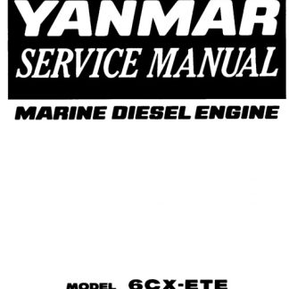 Yanmar Marine Diesel Engine 6CX-ETE Service Manual