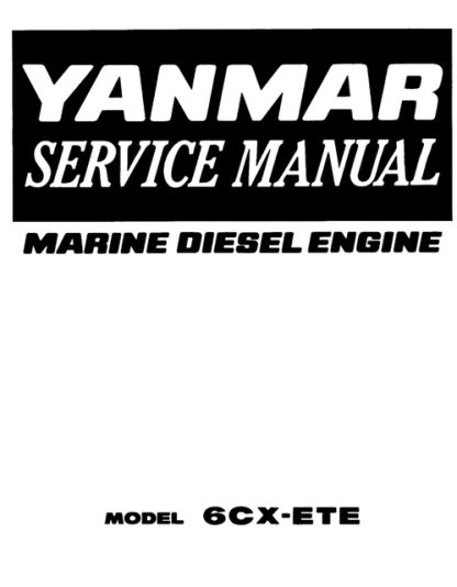 Yanmar Marine Diesel Engine 6CX-ETE Service Manual