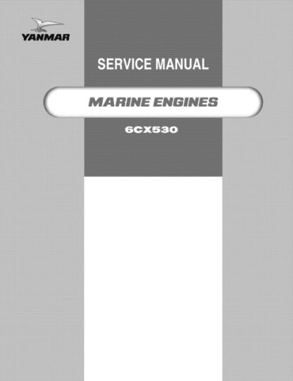 Yanmar Marine Engine 6CX530 Service Manual PDF