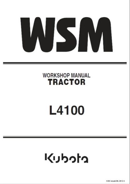 Kubota L4100 Tractor Workshop Manual